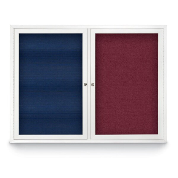 United Visual Products Corkboard, Rubber Backing/Black, 48"x 36" UV404-BLACK-RUBBER - main